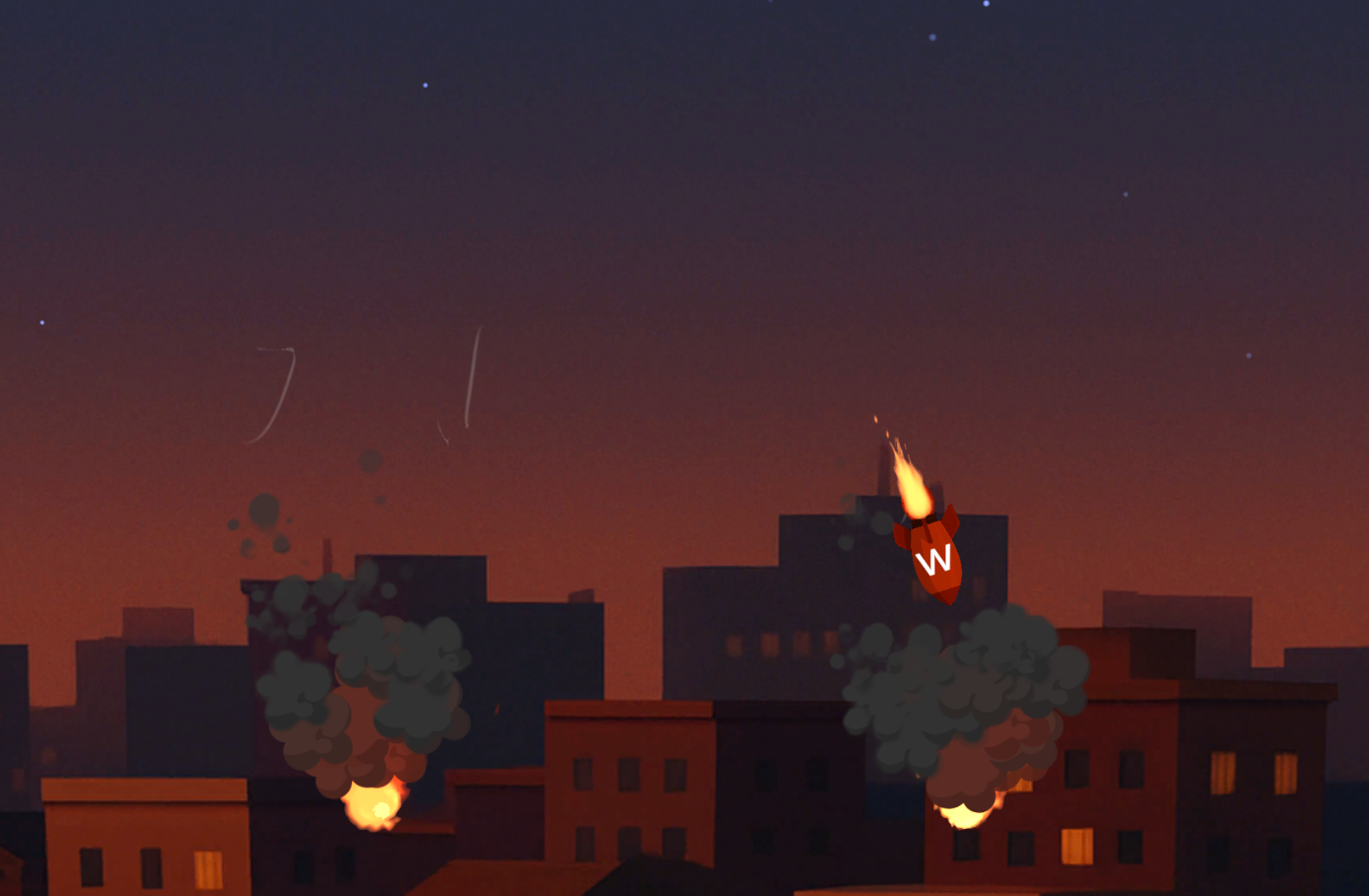 Rocket Attack early gameplay scene