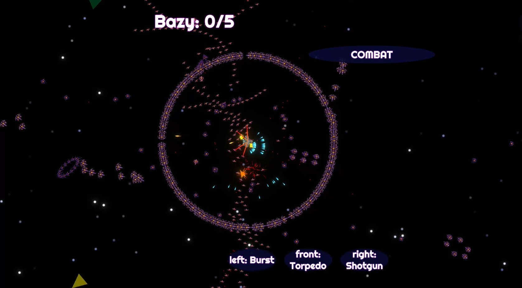 SpaceSwarm weapon loadout combat view